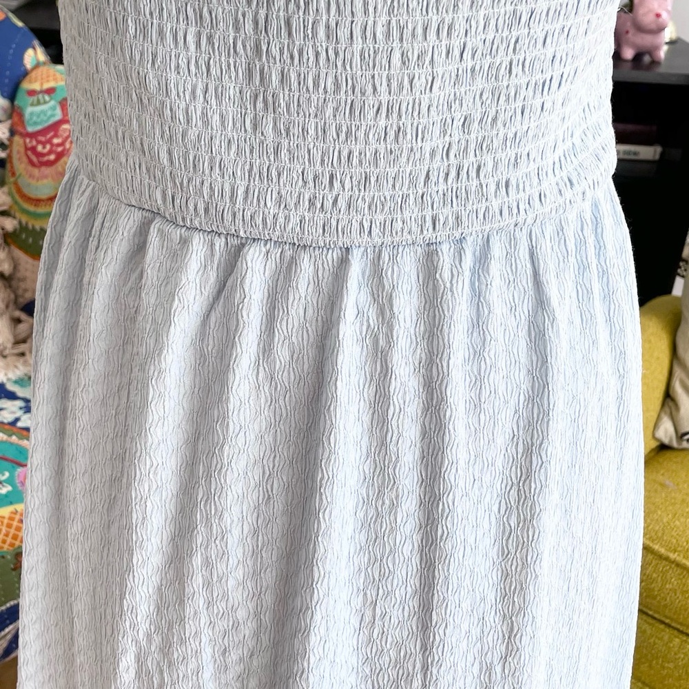 Michael Kors Light Blue Smocked Dress - Picture 9 of 10